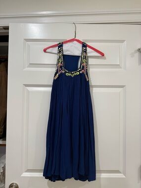 Lilly Pulitzer Navy Beaded Swing Trapeze Dress